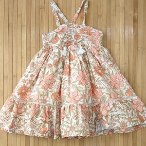 Happily Grey Girls Toddler Peach Floral Sundress, Size 2T
